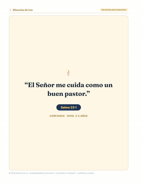Cartel de versículo para memorizar